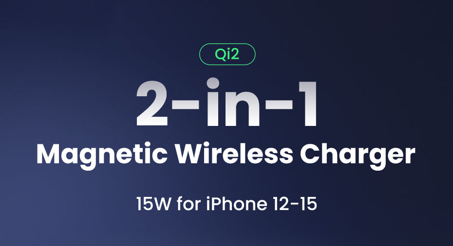 UGREEN 2-IN-1 25W MagFlow Wireless Charger for iPhone 16 15 Pro Max iPhone 16 15 Plus AirPods Pro/Max Xiaomi Samsung S25 S24 Ultra Samsung Earphone Huawei