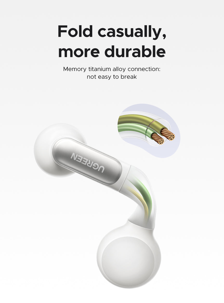 UGREEN ClipBuds S5 Bluetooth 5.4 Wireless Earphone for iPhone 16 15 Pro Max Samsung S24 S23 Ultra