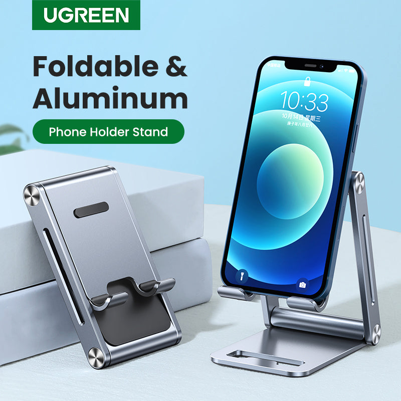 UGREEN 80708 Cell Phone Stand Adjustable Aluminum Mobile Phone Holder for Desk