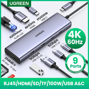 UGREEN USB C HUB 4K60Hz Type C to HDMI 2.0 USB 3.0 Adapter for MacBook Pro Air M2 M1 Adapter PC Laptop Accessories USB 3.0 HUB