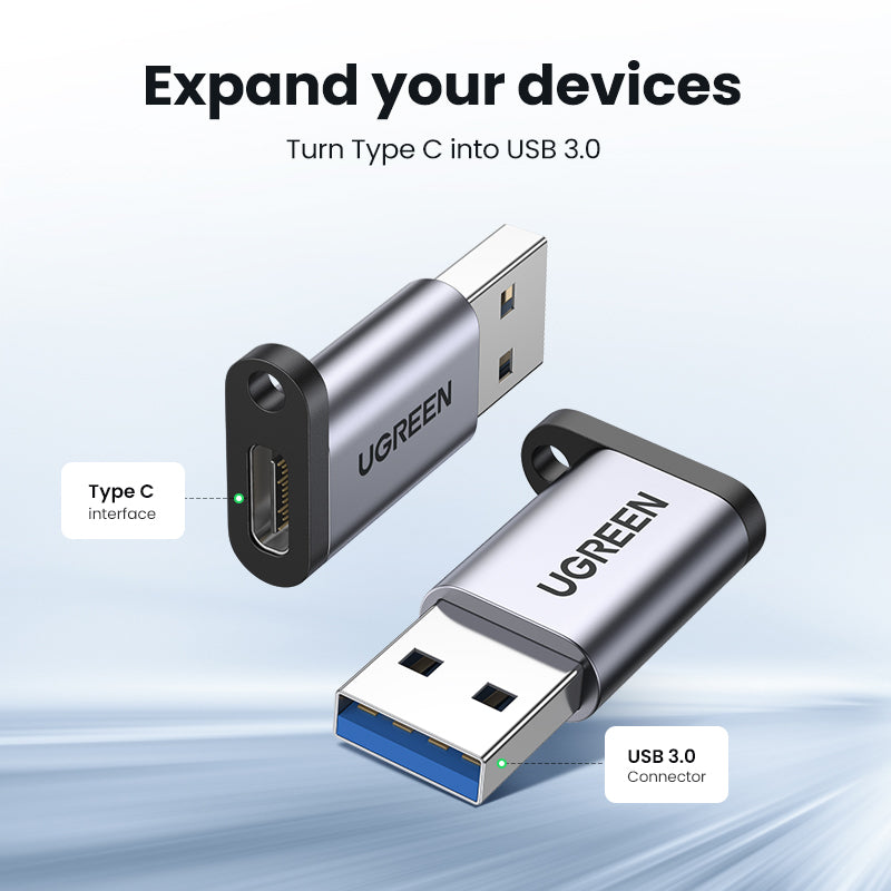 UGREEN 50533 USB C Adapter USB A 3.0 Male to USB 3.1 Type C Female Connector Type-c Adapter