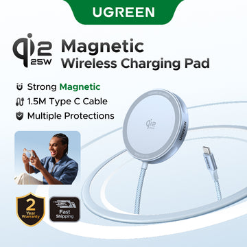 UGREEN Qi2 25W Magflow Magnetic Wireless Charger 25W for iPhone 17 Pro Max iPhone 17 Pro iPhone 17 Air iPhone 17 16 Google Pixel Qi2.2 Version