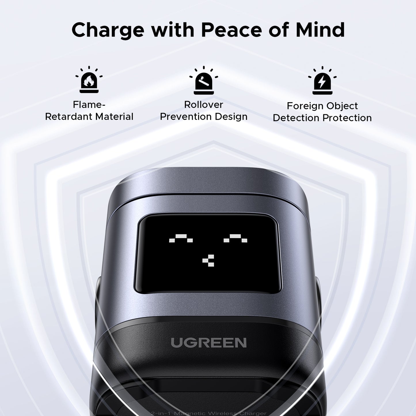UGREEN Uno Qi2 15W MPP Wireless Charger for iPhone 16 15 14 Pro Max iPhone 16 Plus AirPods iWatch Samsung S24 S23 Ultra Moedl:35569