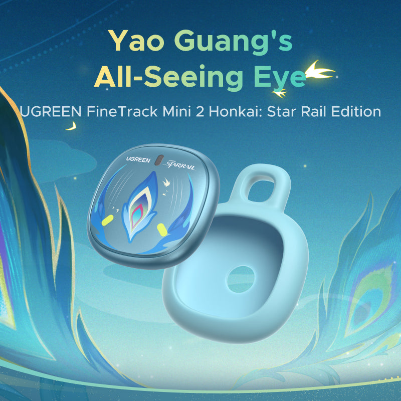 UGREEN Smart Tag Honkai: Star Rail Edition Smart Locator Find My Apple Certified Anti Lost Finder 110dB Loud Alarm Locator 1pcs/4pcs Compatible with iPhone