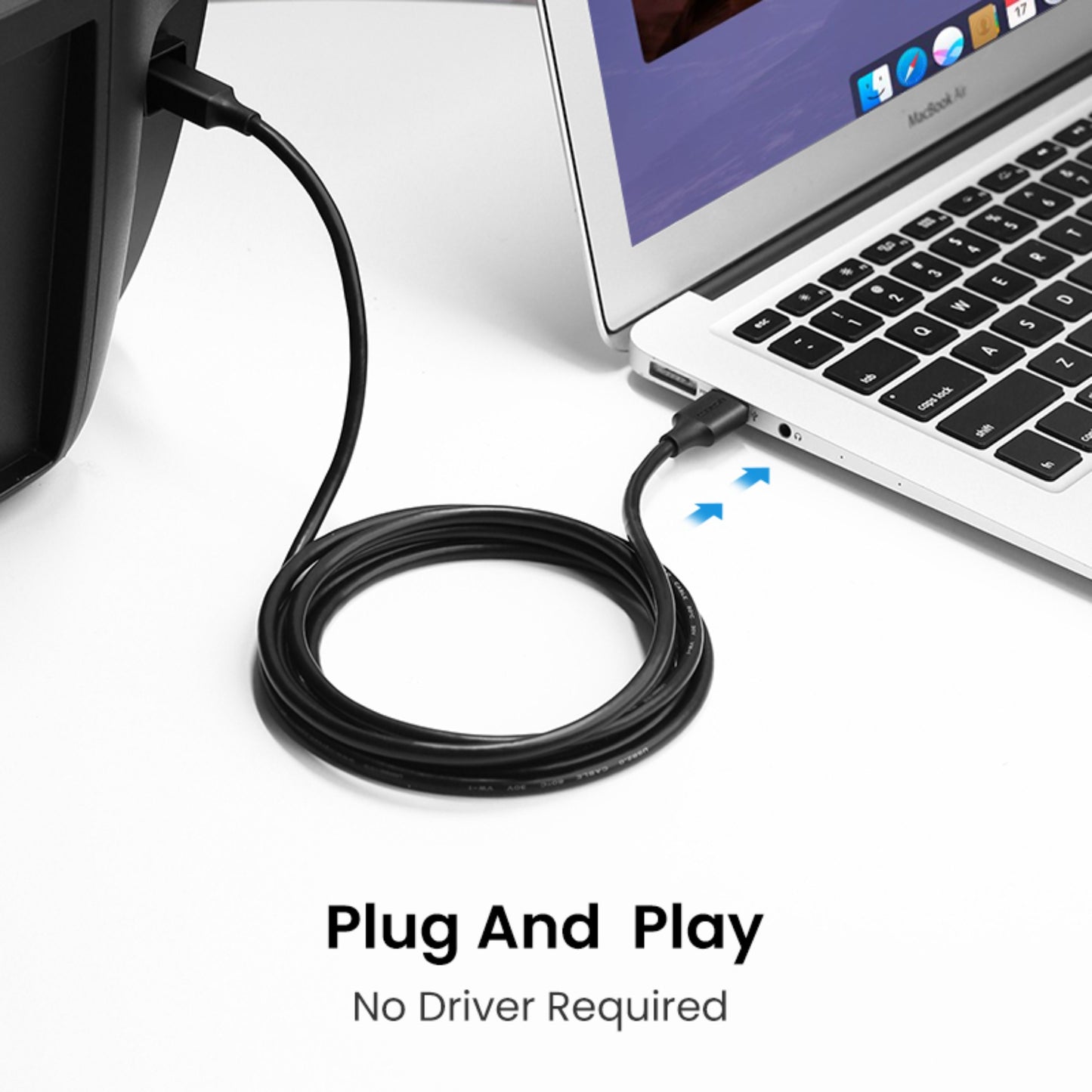 UGREEN 10372 USB 3.0 Printer Cable Scanner A Male to B Male 2m USB 3.0 AM To BM Data Cable