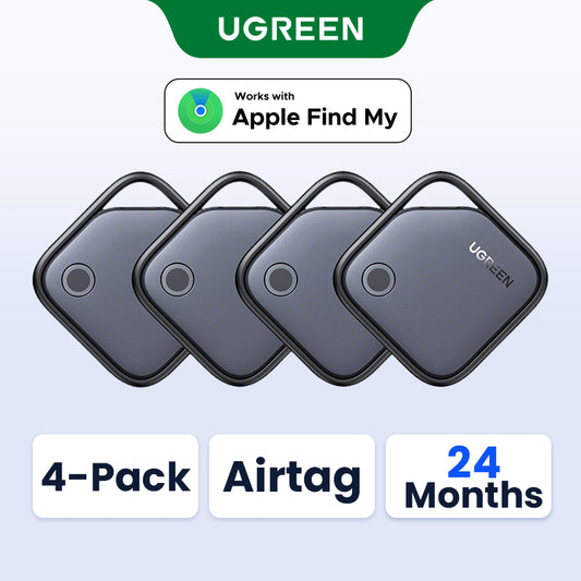 UGREEN Smart Tracker Apple FMN Anti-lost Device Basic Black Plastic Universal Structure Button Battery FMN Certification for IOS iPhone 16 15 13 Series