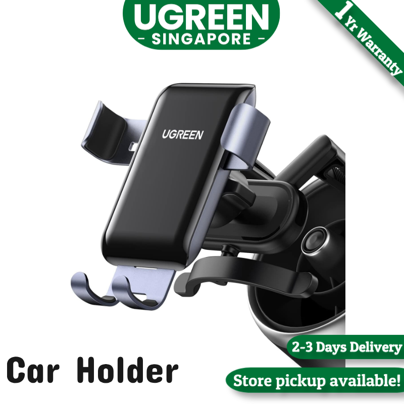 UGREEN Car Phone Holder Air Vent Gravity Phone Mount Suitable for Round Vent Compatible with iPhone 15 Pro Max 14 13 12 11 Pro Max SE XS XR, Galaxy S23 S22 S21 S20 FE S10 S9, P60 P50 P40