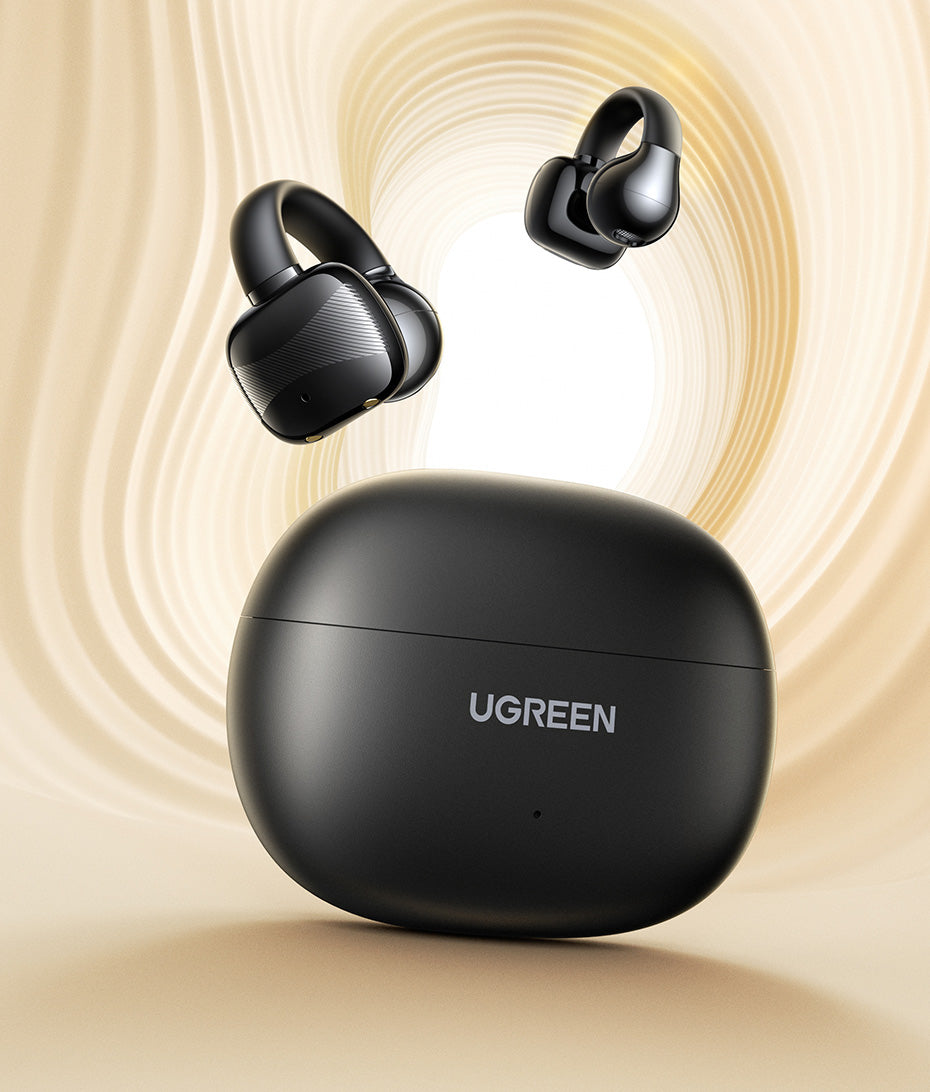 UGREEN Open Ear Headphones Wireless Earbuds Bluetooth 30H Playtime, ENC Noise Cancelling Earphone, Hi-Fi Stereo Deep Bass, IPX5 Waterproof,