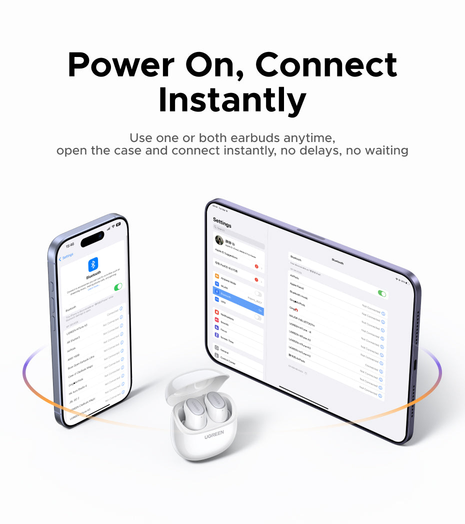 UGREEN Dots Earphone Bluetooth 6.0 AI Call Noise Cancellation 35H Play Time