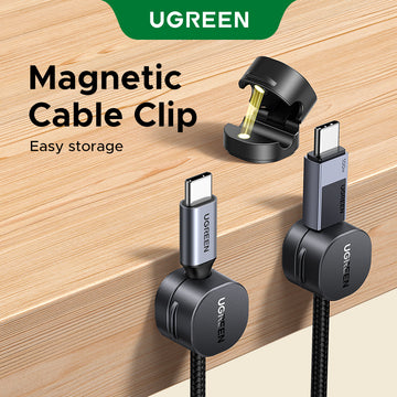 UGREEN 3Pcs Cable Clips Organizer Silicone USB Cable Winder Flexible Cable Management Clips Cable Holder For Mouse Headphone Earphone For Desk Car Wall Cable Fixer Organizer