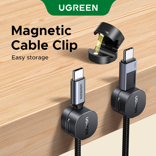UGREEN 3Pcs Cable Clips Organizer Silicone USB Cable Winder Flexible Cable Management Clips Cable Holder For Mouse Headphone Earphone For Desk Car Wall Cable Fixer Organizer