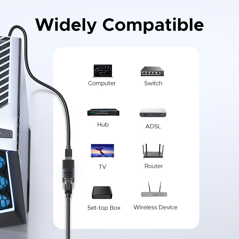 UGREEN Network Connector RJ45 10Gbps Extend Network Signal For Eterna Cable Cat8 7 6A 6 5E