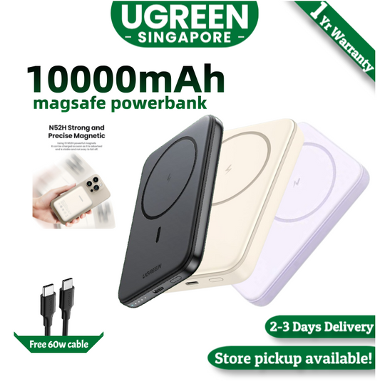 UGREEN 5000mAh/10000mAh PD 20W Powerbank USB Type C Magnetic Wireless Charging Power Bank Portable Charger Compatible for iPhone 16 15 14 13Pro Max 15