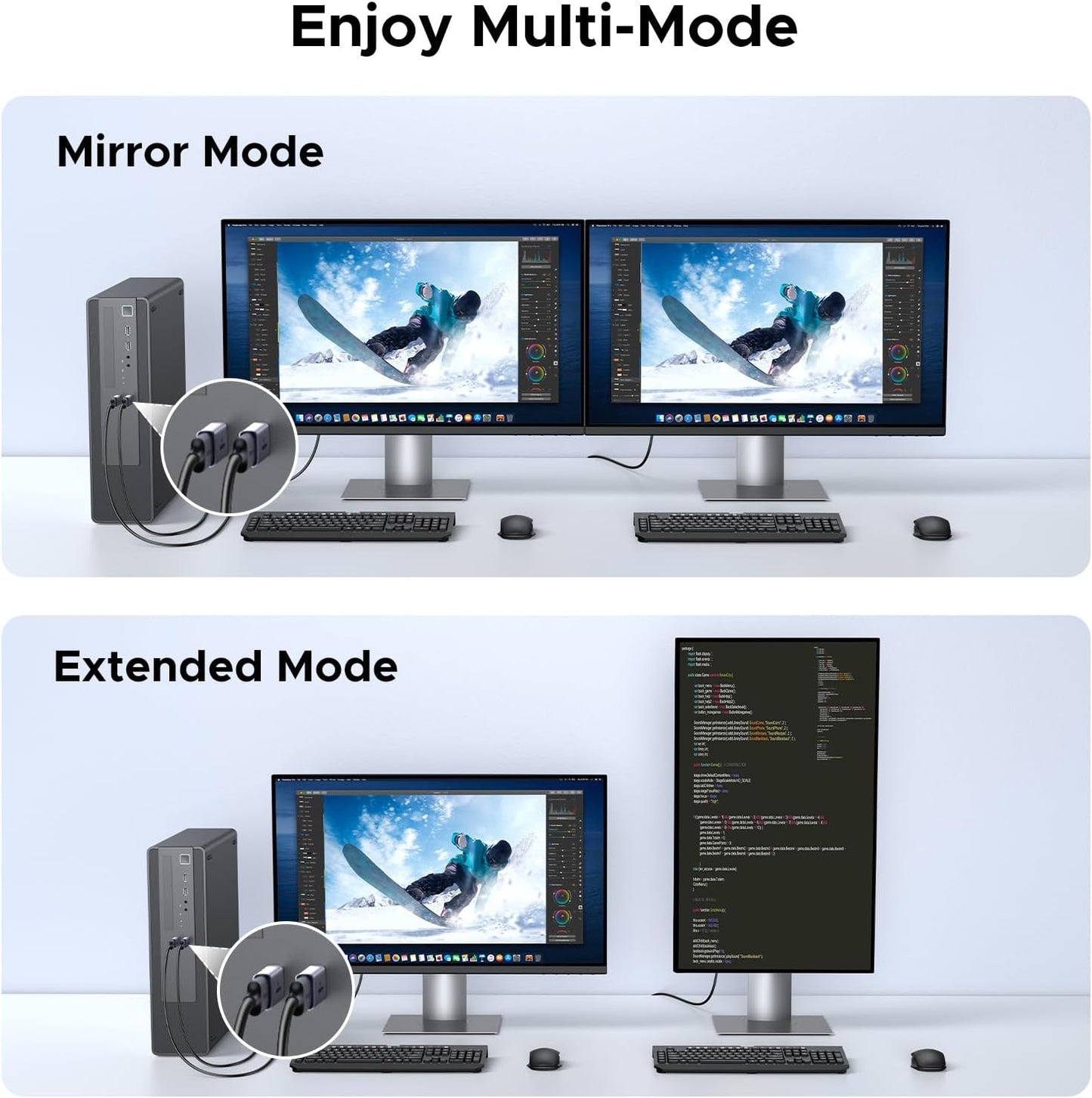 UGREEN 4K Displayport (Source) to HDMI (Display) Cable single direction UHD DP to HDMI Connector Video Display Cord for HDTV Monitor Projector Computer