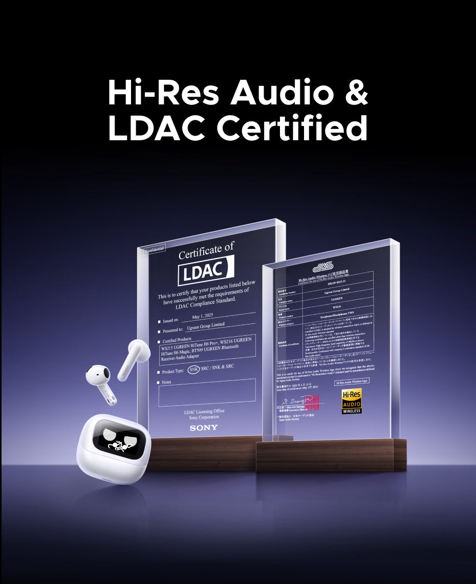 UGREEN LightBuds Magic Earphone Bluetooth 6.0 ANC ENC Active Noise Cancellation