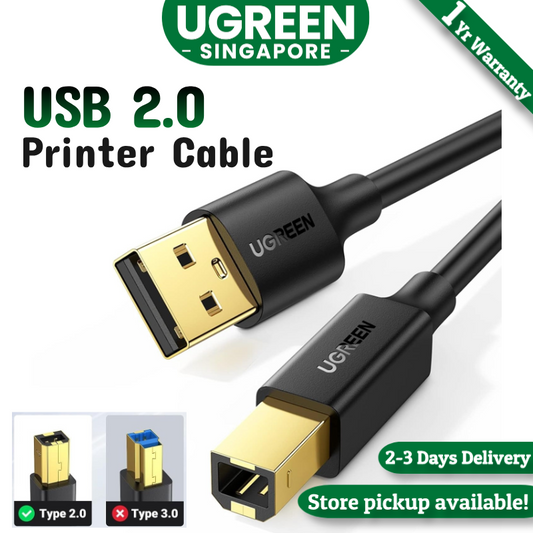 UGREEN Printer Cable 1.5M, High Speed Type A to B 2.0 Male Scanner Printing Cord Compatible with Brother HP Lexmark Epson Dell Xerox Printers, Digital Piano, DAC, etc