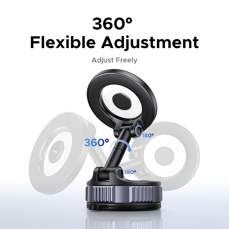 UGREEN Magnetic Car Phone Mount: Ultra-Strong N52 MagSafe Compatible Holder for Dashboard & Air Vent