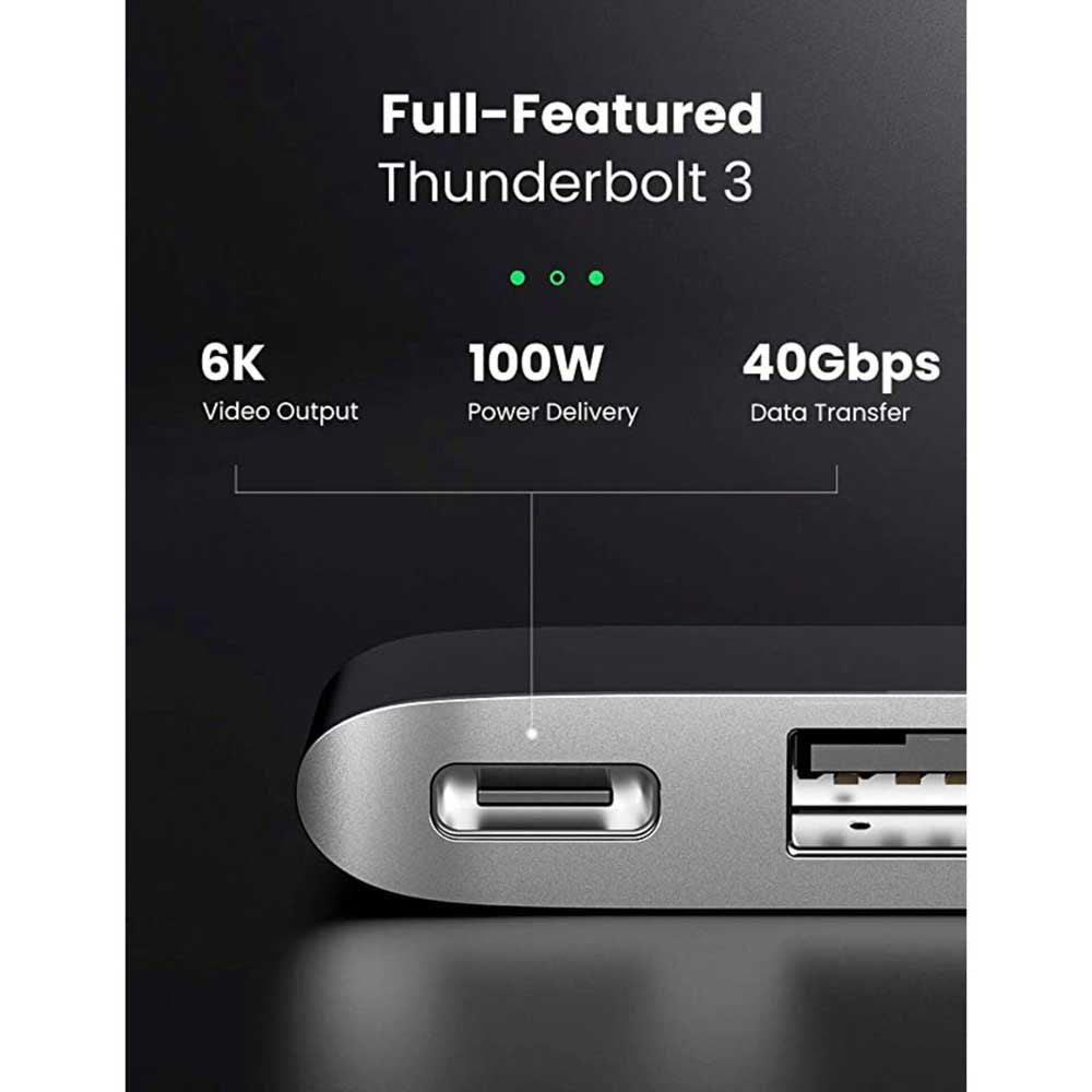 Ugreen 6-in-2 USB C Hub for MacBook Pro,2xUSB-C to 3xUSB3.0-A+SD+TF+PD Docking Station compatiable for MacBook Air 2018 / 2019/ 2020 and MacBook Pro 2016 / 2017 / 2018 / 2019/ 2020