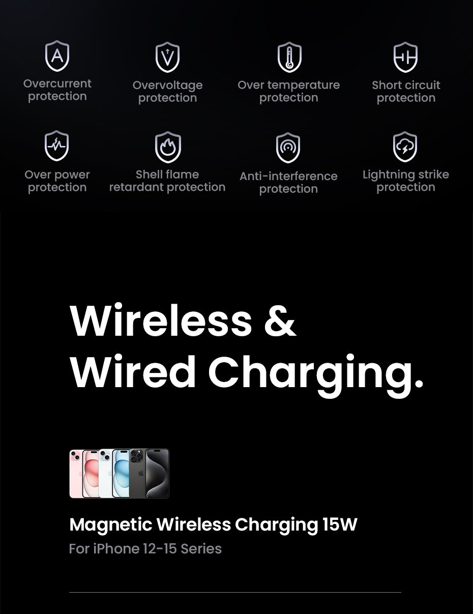 UGREEN 2-IN-1 25W MagFlow Wireless Charger for iPhone 16 15 Pro Max iPhone 16 15 Plus AirPods Pro/Max Xiaomi Samsung S25 S24 Ultra Samsung Earphone Huawei