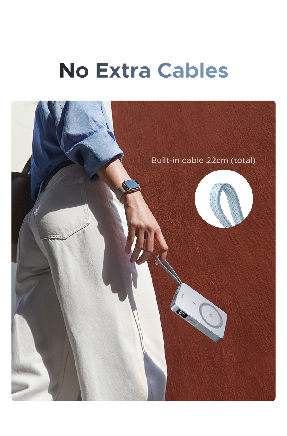 [3C Certified] UGREEN Qi2 25W MagFlow Magnetic Wireless Power Bank 10000mAh 30W PD Fast Charge with Built-in USB-C Cable, MagSafe Compatible for iPhone 16 15 14 Pro Max, Samsung S25 S24 Ultra