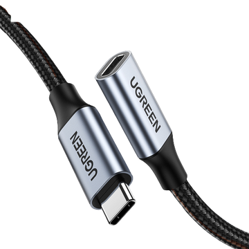 UGREEN USB C Extension Cable 10Gbps Type C Male to Female Extender Cord Nylon Braided 100W Fast Charge 4K 60Hz Video Display Lead Compatible with iPhone 16, MacBook/iPad Pro Air