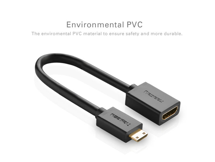 20137in UGREEN 20137 20cm Mini HDMI Male To HDMI Female Adpter Cable – UGREEN SG