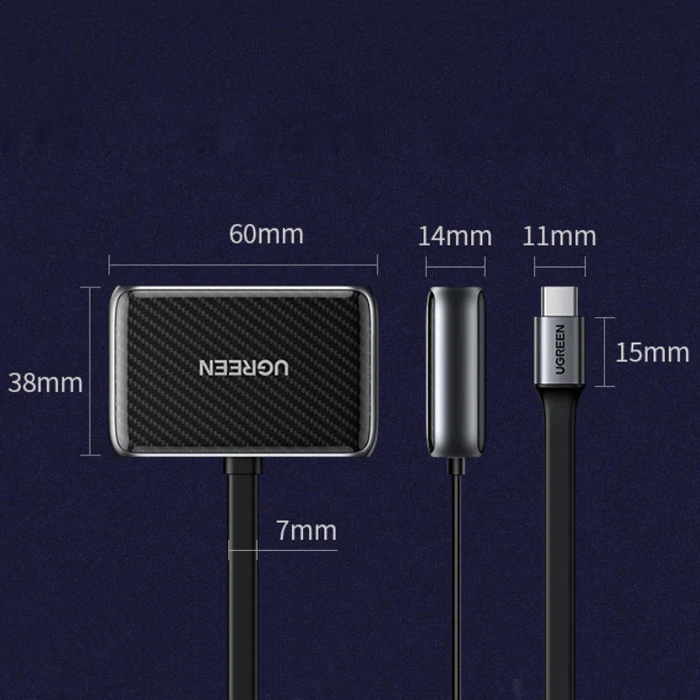 UGREEN 70549 USB C to HDMI VGA Adapter Flat Cable