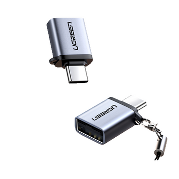 UGREEN 50283 Type C to USB 3.0 A Adapter Cable with Lanyard (Space Gray)