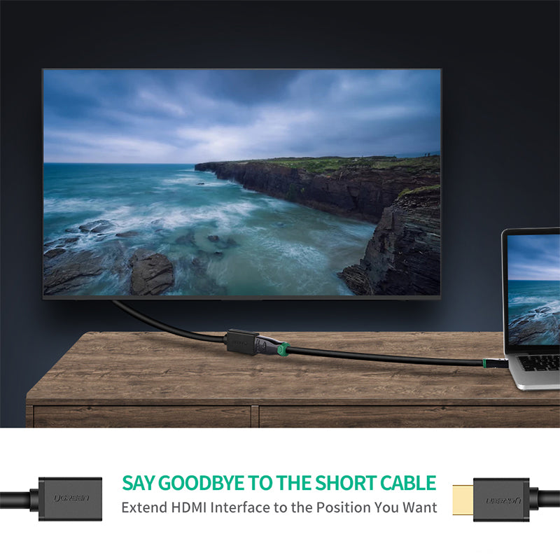 UGREEN 10140 0.5M HDMI Extension Cable 4K/60Hz HDMI Extender Male to Female