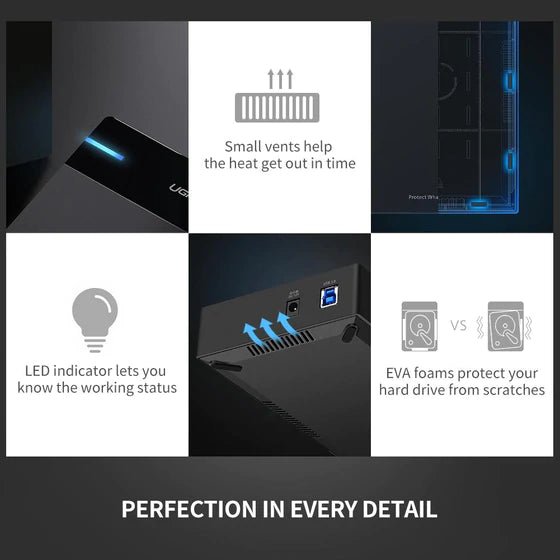 UGREEN 50422 USB 3.0 3.5inch Hard Drive Box EU PLUG