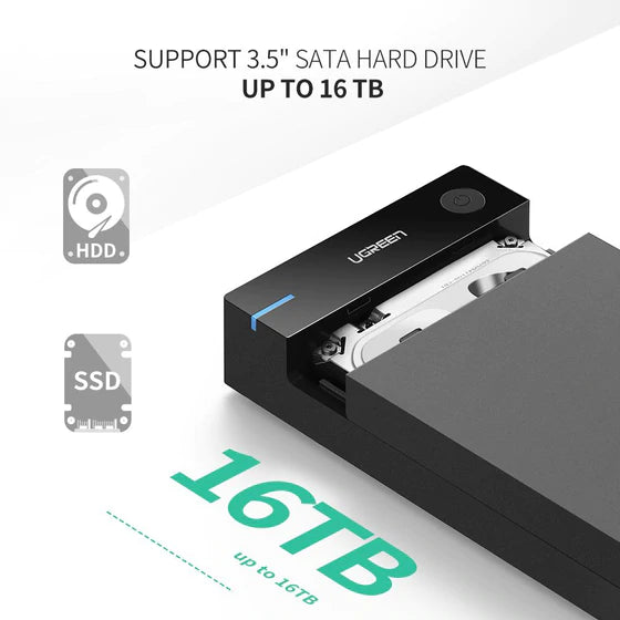 UGREEN 50422 USB 3.0 3.5inch Hard Drive Box EU PLUG