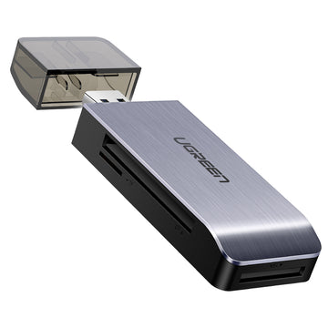 UGREEN USB Memory Card Reader 4 in 1 USB 3.0 SD TF CF MS Adapter 5Gbps Read Write Simultaneously for SD SDXC SDHC CF CFI TF Micro SD Micro SDXC Micro SDHC MS MMC UHS-I Cards for Windows Mac Linux