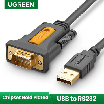 UGREEN 20222 USB to RS232 DB9 Serial Male Converter Adapter Cable 2m with PL2303 Chipset Gold Plated
