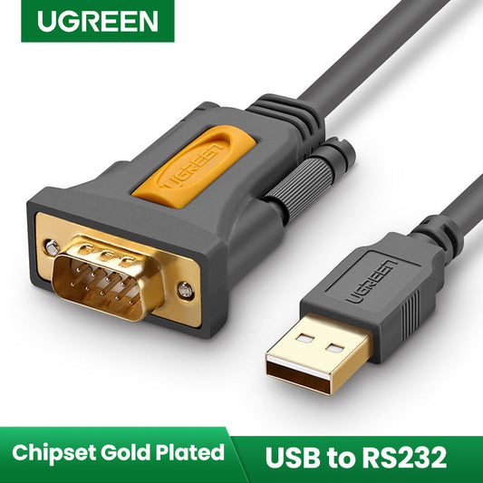 UGREEN 20222 USB to RS232 DB9 Serial Male Converter Adapter Cable 2m with PL2303 Chipset Gold Plated