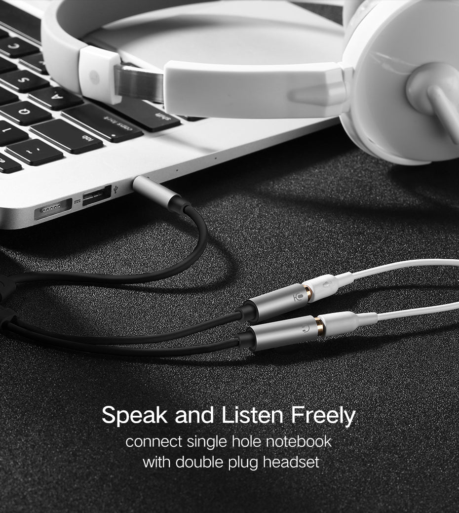 UGREEN 30619 3.5mm Male to 2 Port 3.5mm Female Audio Stereo Y Splitter Cable Adapter