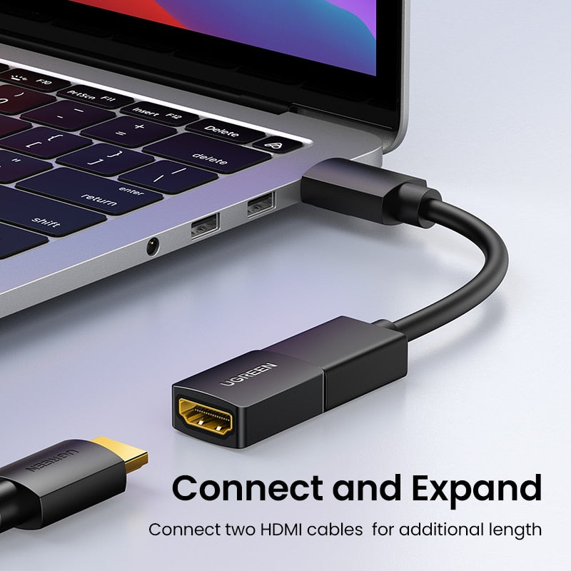 UGREEN 20107 HDMI Extender Female to Female Connector 4K HDMI 2.0 Extension Converter Adapter Coupler for PS4 HDMI Cable HDMI Extender