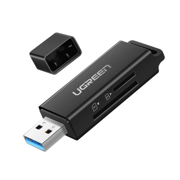 UGREEN 40752 USB 3.0 to TF + SD Dual Card Reader (Black)